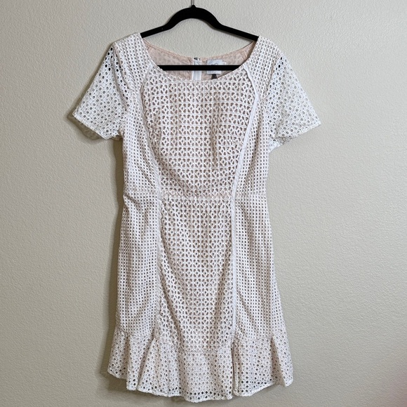 HD in Paris Anthropologie Georgia eyelet dress women’s 12 EUC - Picture 2 of 6